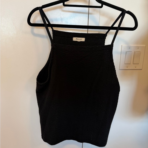 Madewell Tops - Madewell Black Ribbed Square-Neck Camisole